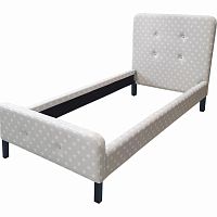 кровать button tufted flannelette 90х200 в Нижнем Тагиле