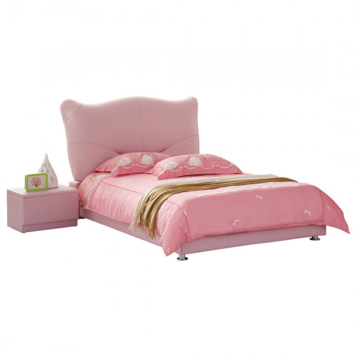 кровать pink leather kitty 120х200 в Нижнем Тагиле