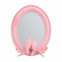 зеркало овальное настенное с птицами розовое pink в Нижнем Тагиле