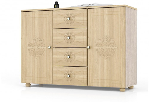 комод широкий онега к-17, цвет лен/ясень шимо светлый в Нижнем Тагиле