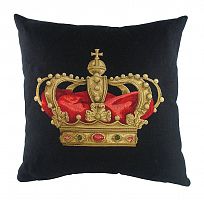 подушка с картинкой короны king crown black в Нижнем Тагиле