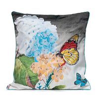 декоративная подушка голубая гортензия botanical style в Нижнем Тагиле