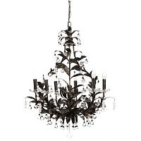 люстра 19th c. rococo iron & smoke crystal round чёрная в Нижнем Тагиле