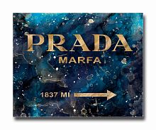 постер prada mafia на синем в золотом a4 в Нижнем Тагиле