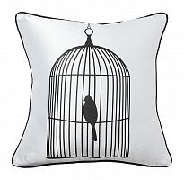 подушка с птичкой в клетке birdie in a cage white в Нижнем Тагиле