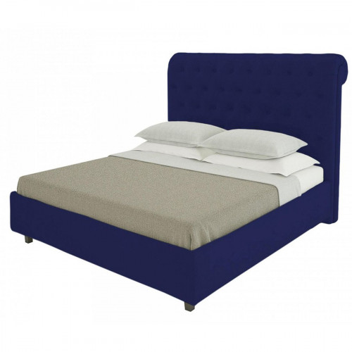 кровать sweet dreams 90х200 велюр синий р в Нижнем Тагиле
