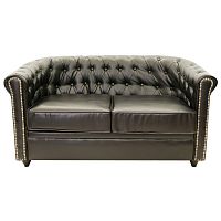 кожаные диваны chesterfield brown 2s коричневый (ширина 162 см) в Нижнем Тагиле
