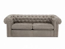диван chesterfield прямой серый со стежкой в Нижнем Тагиле
