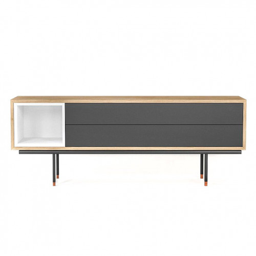 тумба под телевизор длинная серая quadro new в Нижнем Тагиле