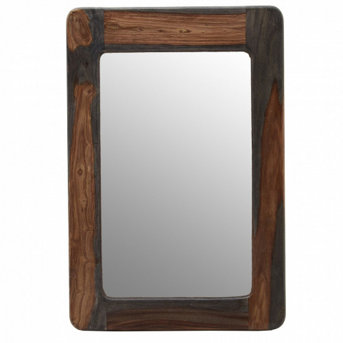 зеркало деревянное настенное со скругленными углами brown wood в Нижнем Тагиле