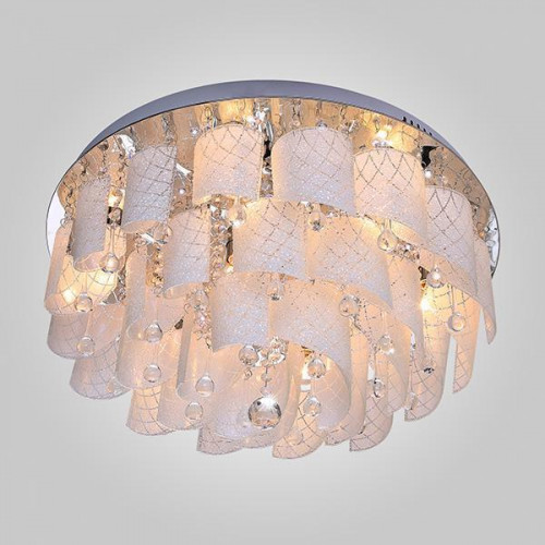 потолочная люстра eurosvet cascade 80117/9 хром/белый в Нижнем Тагиле