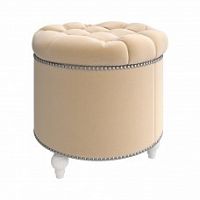 пуф круглый modena beige бежевый в Нижнем Тагиле