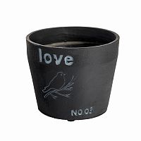 цветочный горшок love чёрный в Нижнем Тагиле