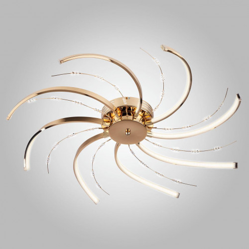 потолочная светодиодная люстра eurosvet twist 90054/8 золото в Нижнем Тагиле