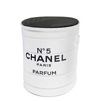 декоративная бочка- пуф chanel №5 white m в Нижнем Тагиле