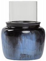 подсвечник синий со стеклом colors blue big, 32 см в Нижнем Тагиле