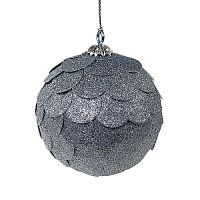шар новогодний серебряный с блестящими чешуйками paper ball, 10 см в Нижнем Тагиле