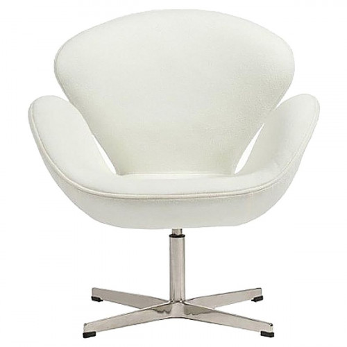 кресло swan chair кашемир белое в Нижнем Тагиле