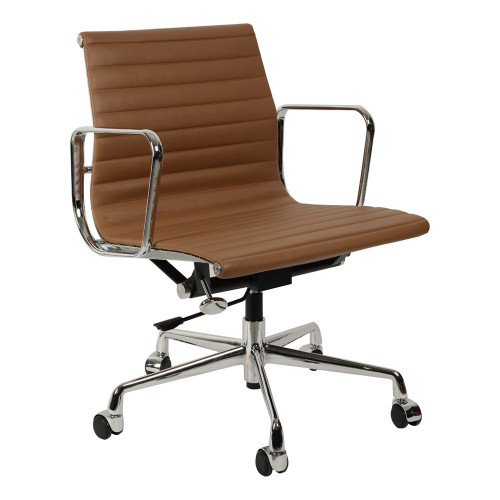 кресло eames style коричневая кожа в Нижнем Тагиле
