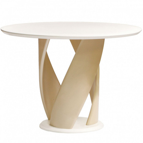 стол обеденный virtuos d подстолье: береза выбеленная, столешница: белая эмаль в Нижнем Тагиле