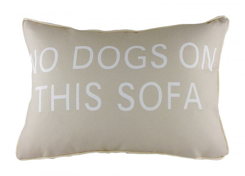 подушка с надписью no dogs on this sofa в Нижнем Тагиле