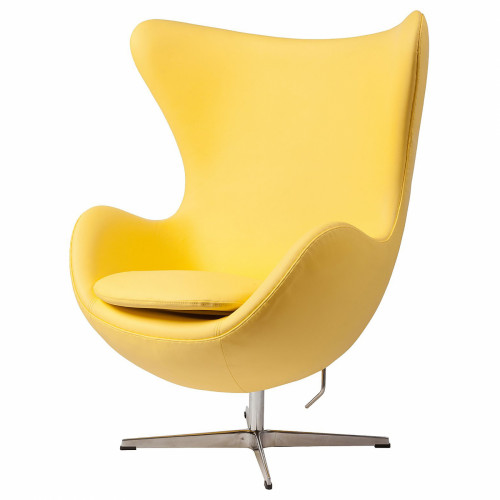 кресло egg chair кожа желтое в Нижнем Тагиле