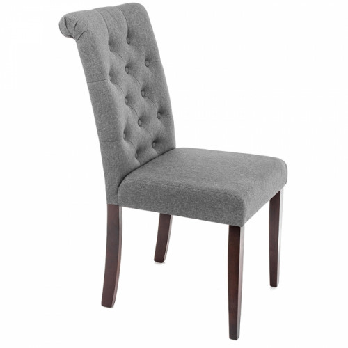стул деревянный amelia dark walnut / fabric grey в Нижнем Тагиле
