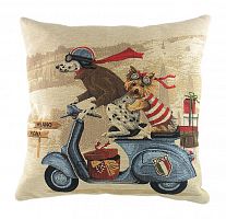 подушка с картинкой scooter dogs blue в Нижнем Тагиле