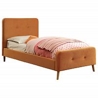 кровать button tufted flannelette orange 90х200 в Нижнем Тагиле