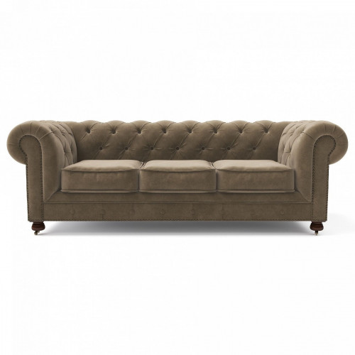 диван chesterfield lux трехместный прямой бежевый в Нижнем Тагиле