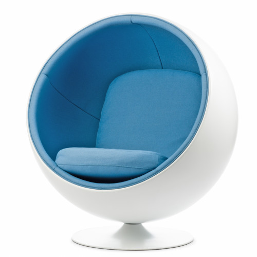 кресло ball chair бело-синее в Нижнем Тагиле