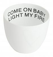 подсвечник белый фарфоровый с надписью внутри come on baby light my fire, 6,5 см в Нижнем Тагиле