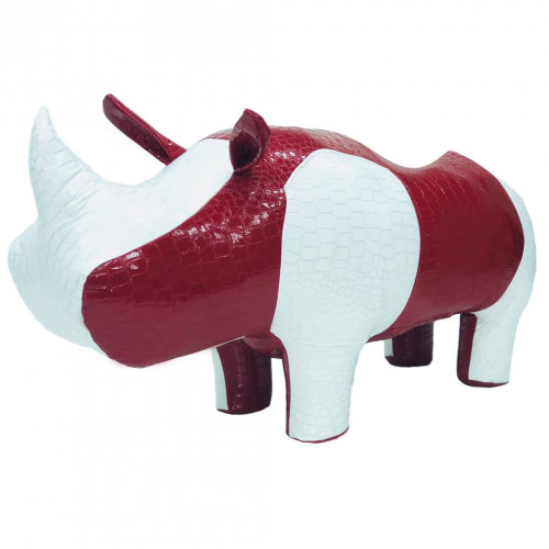 банкетка пуф носорог спартак красная с белым в Нижнем Тагиле