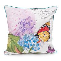 декоративная подушка фиолетовая гортензия botanical style в Нижнем Тагиле