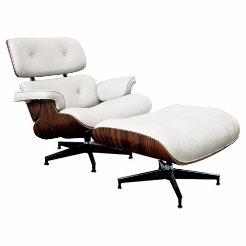 кресло lounge chair & ottoman белое в Нижнем Тагиле