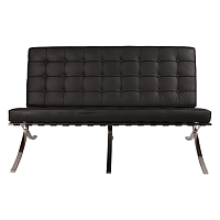 диван barcelona style loveseat sofa прямой черный в Нижнем Тагиле