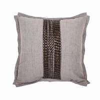 декоративная подушка handwork exclusive квадратная светло-серая в Нижнем Тагиле