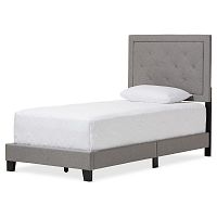 кровать paris linen upholstered gray 120х200 в Нижнем Тагиле