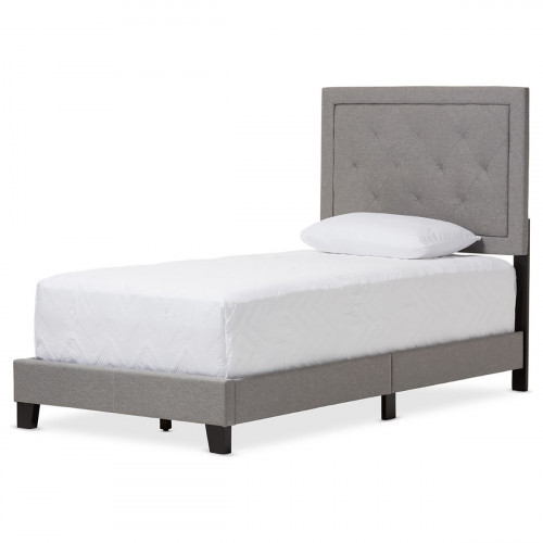 кровать paris linen upholstered gray 120х200 в Нижнем Тагиле