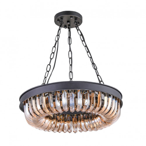 люстра terra black amber d50 черная, стекло янтарного цвета в Нижнем Тагиле