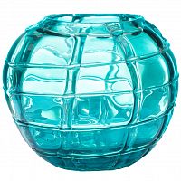 ваза стеклянная ice (синяя) 17*19 в Нижнем Тагиле