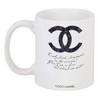 кружка с рисунком drink champagne. coco chanel в Нижнем Тагиле
