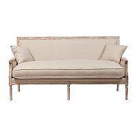 диван auguste salon bench with burlap прямой бежевый в Нижнем Тагиле