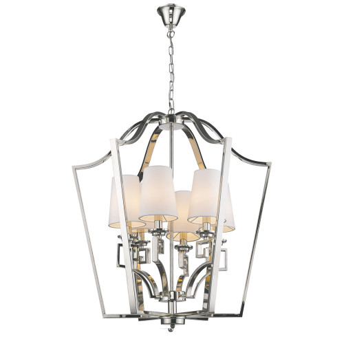 люстра presidential 6 от delight collection белая/никель в Нижнем Тагиле