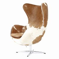 кресло egg chair коричнево-белое в Нижнем Тагиле