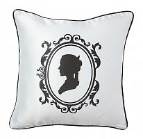 подушка с изображением женского силуэта ladies' profile white в Нижнем Тагиле