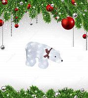 фигурка светодиодная «белый медведь» 23x36,5см (07954) uld-m3423-040/sta в Нижнем Тагиле