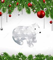 фигурка светодиодная «белый медведь-4» 25x31см (11037) uld-m3125-040/sta в Нижнем Тагиле