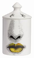 подсвечник белый с крышкой пьеро форназетти желтые губы bacio candle yellow, 33 см в Нижнем Тагиле