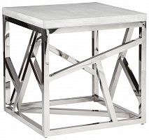 стол журнальный geometric маленьки белый хром в Нижнем Тагиле